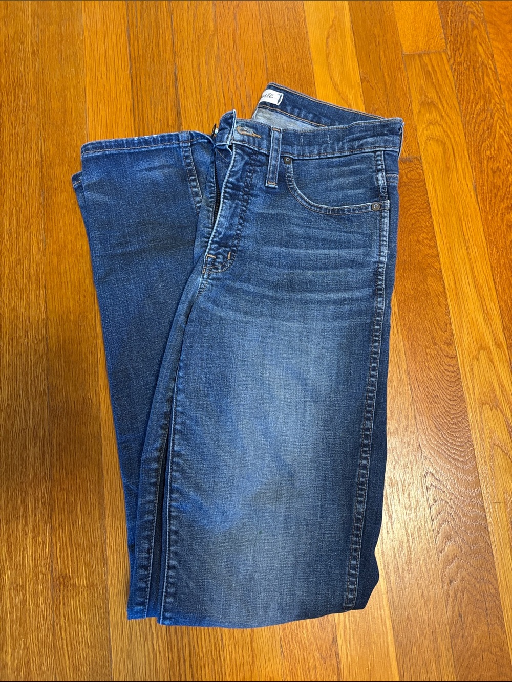 Madewell Slim Straight Jeans in Deep Blue Wash Size 27T